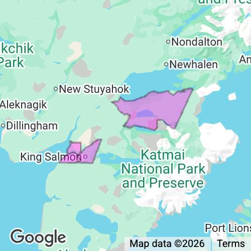 BRISTOL BAY county map