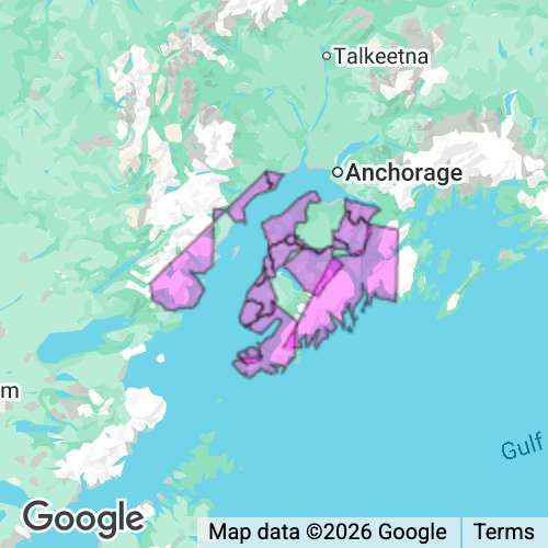 KENAI PENINSULA county map