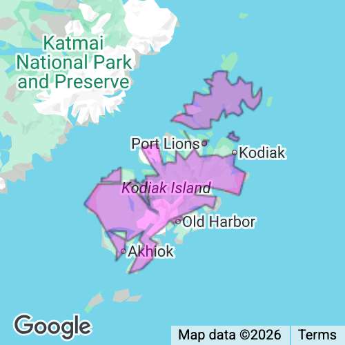 KODIAK ISLAND county map
