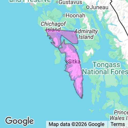SITKA county map