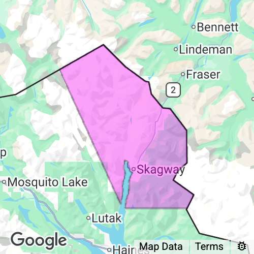 SKAGWAY county map