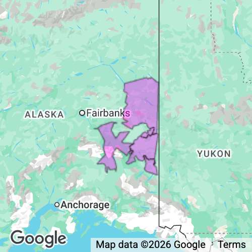 SOUTHEAST FAIRBANKS county map