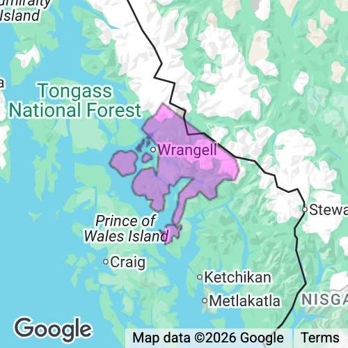 WRANGELL county map