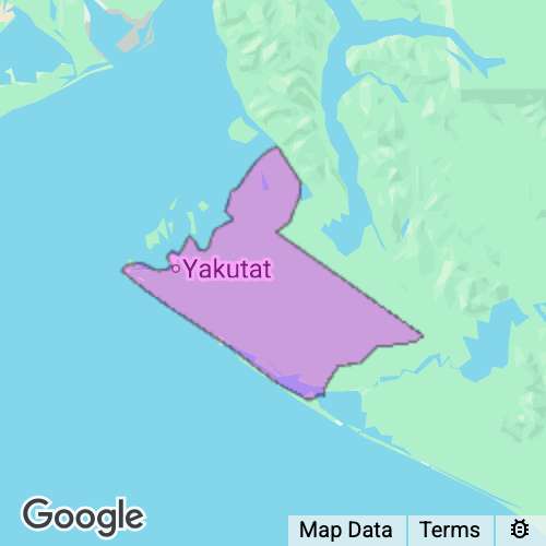 YAKUTAT county map