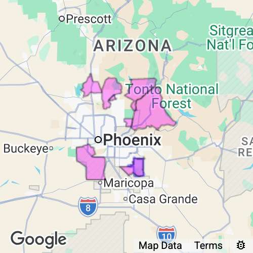 Maricopa County (Outer) Arizona real estate agent mailing area