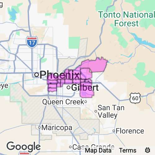 Maricopa County (Mesa, Tempe) Arizona real estate agent mailing area