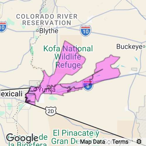 Yuma County Arizona real estate agent mailing area