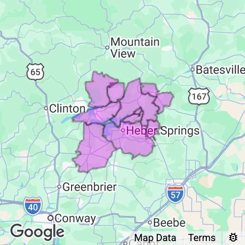 Cleburne County Arkansas real estate agent mailing area