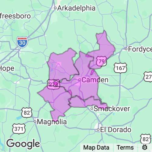 Ouachita County Arkansas real estate agent mailing area