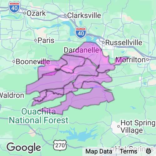 Yell County Arkansas real estate agent mailing area