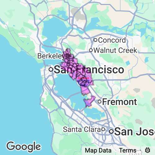 ALAMEDA (North) county map