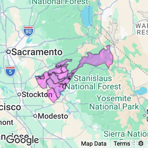 CALAVERAS county map