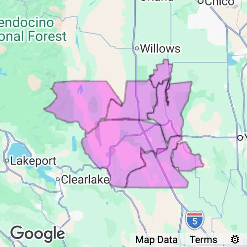 COLUSA county map