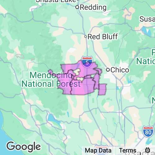 GLENN county map