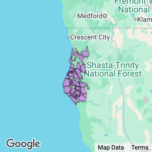 HUMBOLDT county map