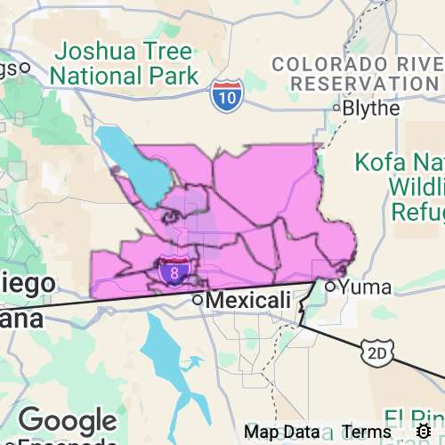 IMPERIAL county map
