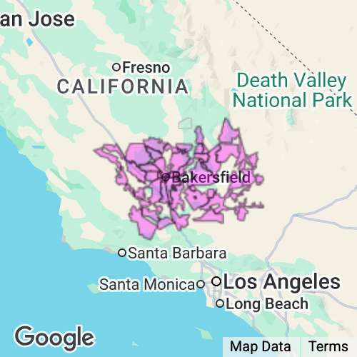 KERN county map