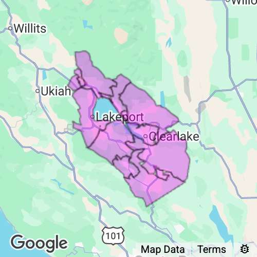 LAKE county map