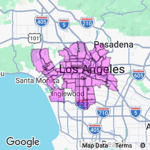 LOS ANGELES (City of LA) county map