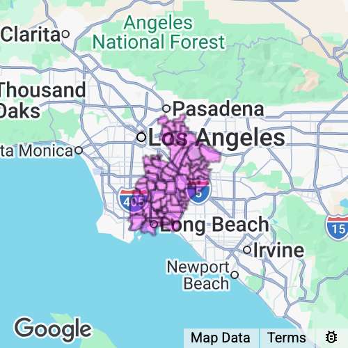 LOS ANGELES (East) county map