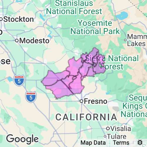 MADERA county map