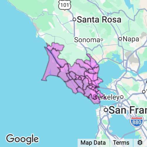 MARIN county map