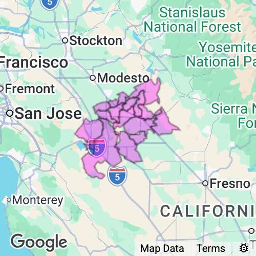 MERCED county map