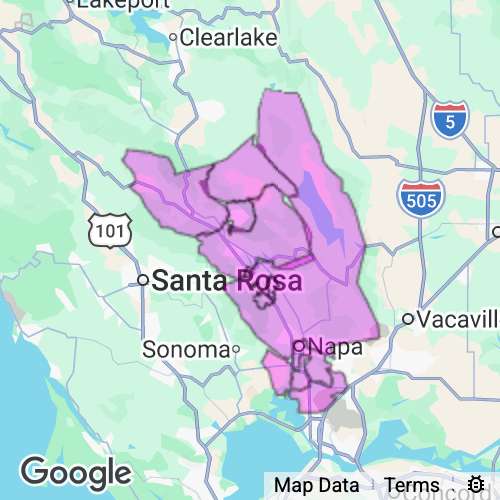 NAPA county map