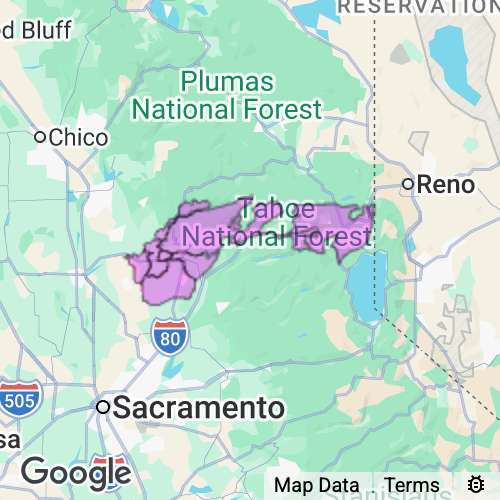 NEVADA county map