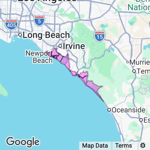 ORANGE (Coastal South) county map