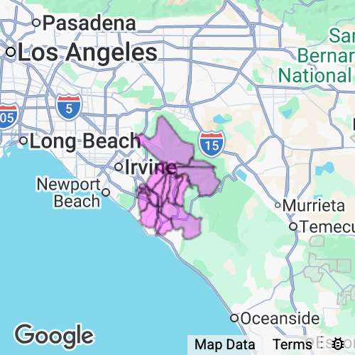 ORANGE (Inland South) county map
