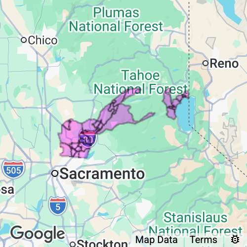 PLACER county map