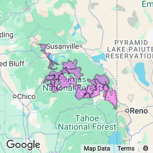 PLUMAS county map