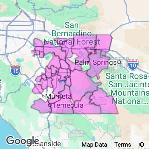 RIVERSIDE (Central) county map