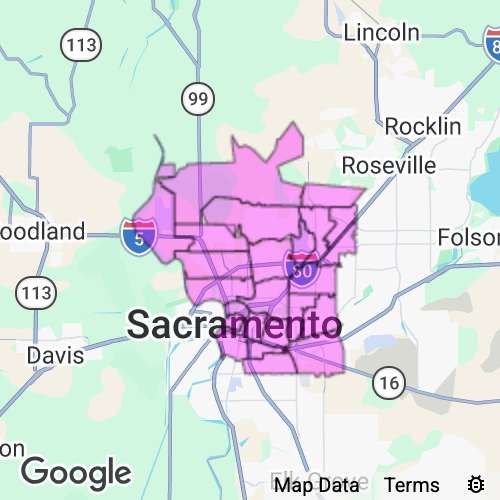SACRAMENTO (Central) county map