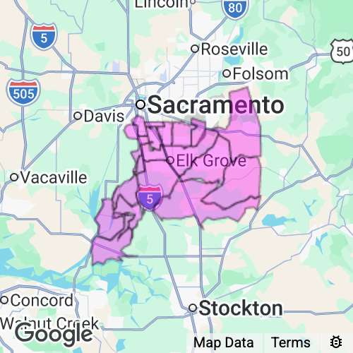 SACRAMENTO (South) county map