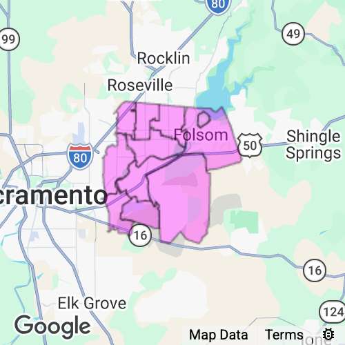 SACRAMENTO (East) county map