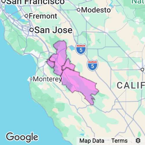 SAN BENITO county map