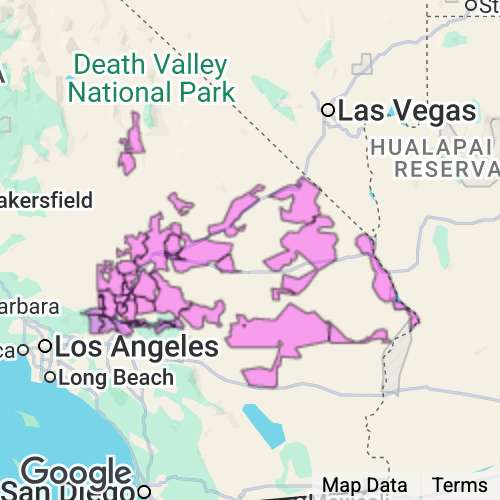 SAN BERNARDINO (North/East) county map