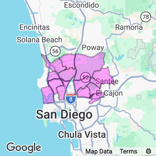 SAN DIEGO (Metro North) county map