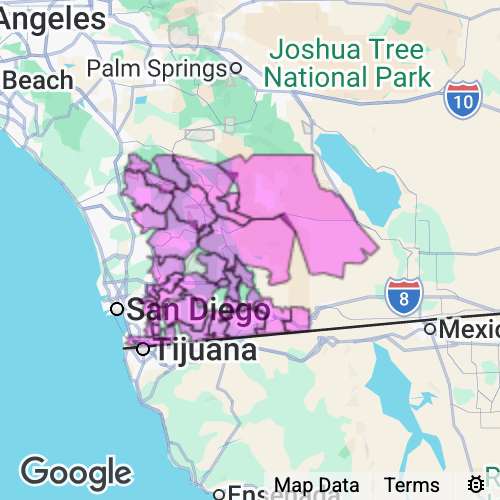 SAN DIEGO (East) county map