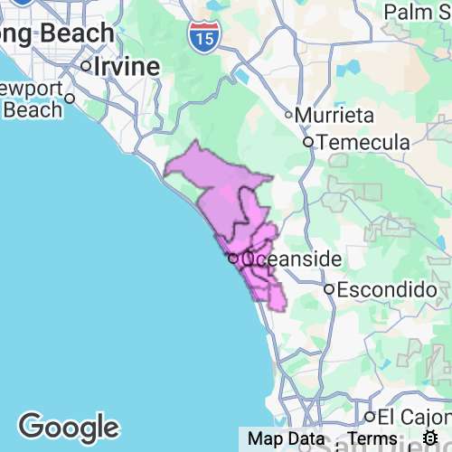 SAN DIEGO (Carlsbad area) county map
