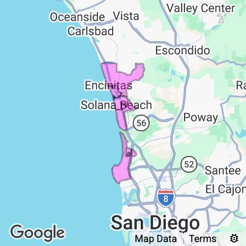SAN DIEGO (Del Mar area) county map