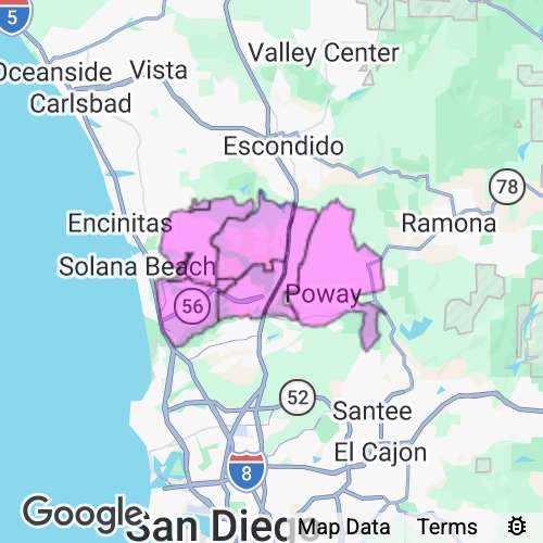 SAN DIEGO (Central) county map