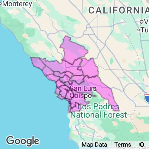 SAN LUIS OBISPO county map