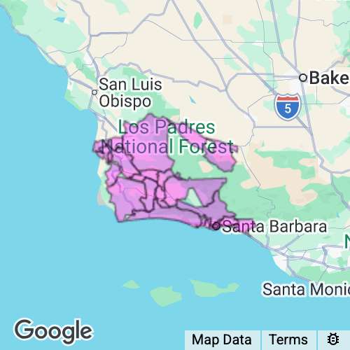 SANTA BARBARA county map