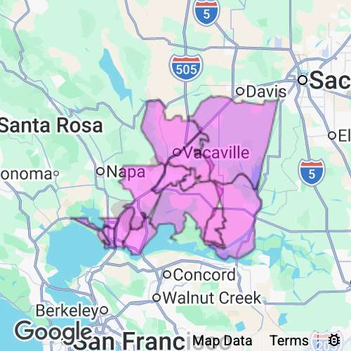 SOLANO county map