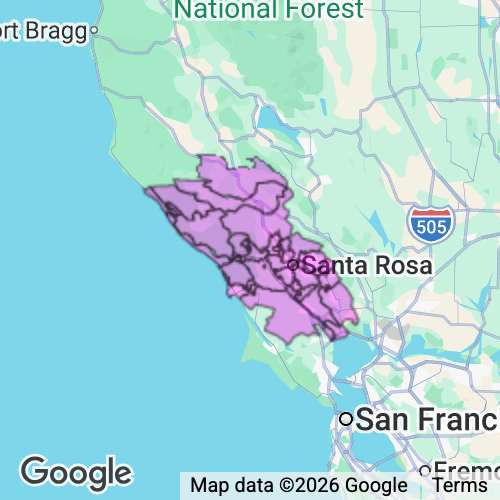 SONOMA county map