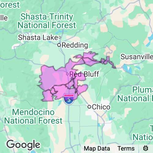 TEHAMA county map