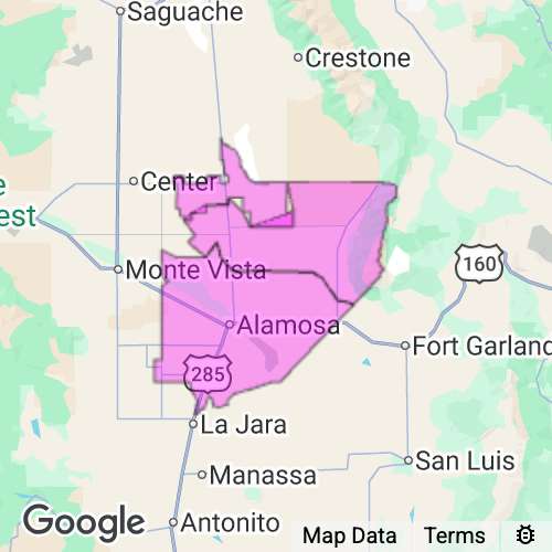 Alamosa County Colorado real estate agent mailing area